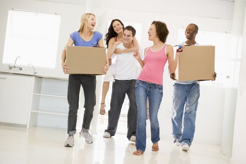 Local movers preparing a removal van in Notting Hill