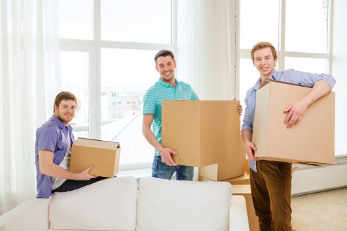 Packing office equipment for a Notting Hill relocation