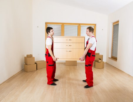 Careful loading of furniture for a flat removal in Notting Hill