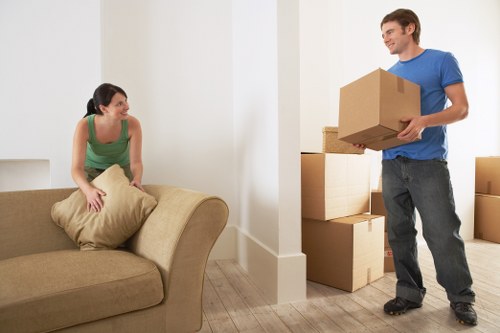 Moving boxes and furniture for a local flat removal