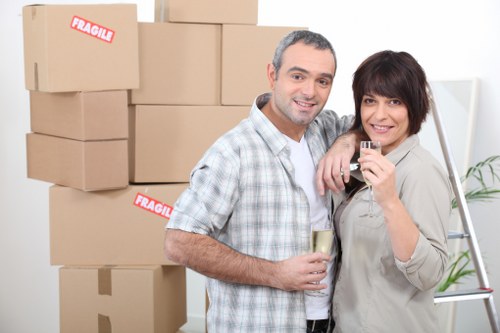 Van and movers preparing for a residential or business removal in Notting Hill